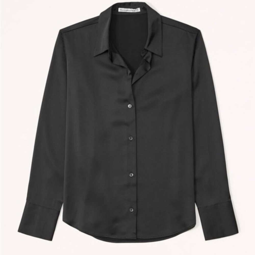 Abercrombie & Fitch Women's Black Button Down Shirt